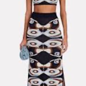 Alexis Black and White Patterned Skirt